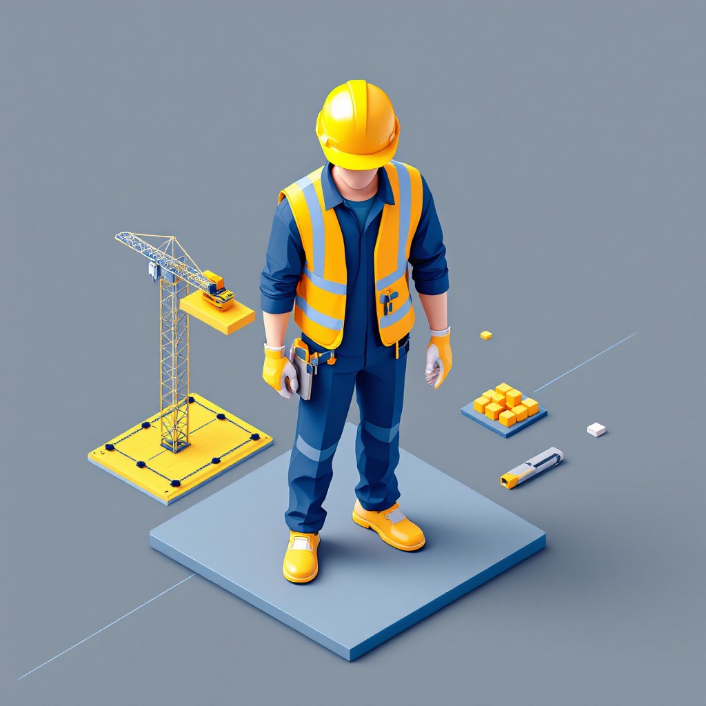 Free Construction Worker Standing Image - Construction, Safety ...