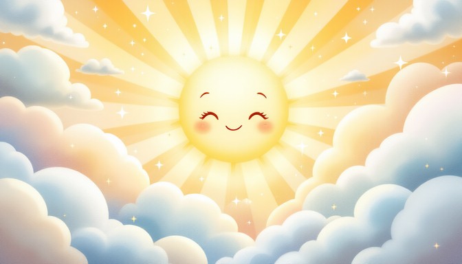 Free Radiant Happy Sun Image - Sunshine, Rays, Clouds | Download at ...