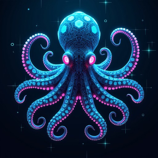 Free Luminous Digital Octopus Image - Octopus, Cyberpunk ...