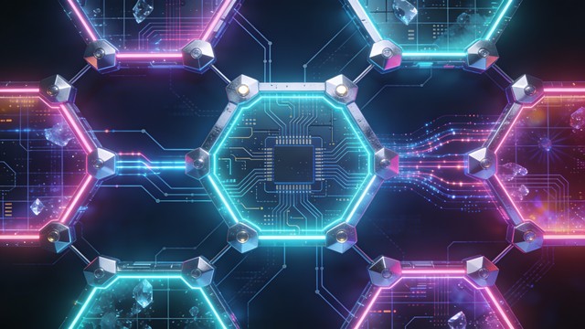Free Futuristic Circuit Network Image - Technology, Circuit, Hexagonal ...