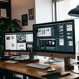 Free Creative Workspace Setup Image - Workspace, Modern, Monitors ...
