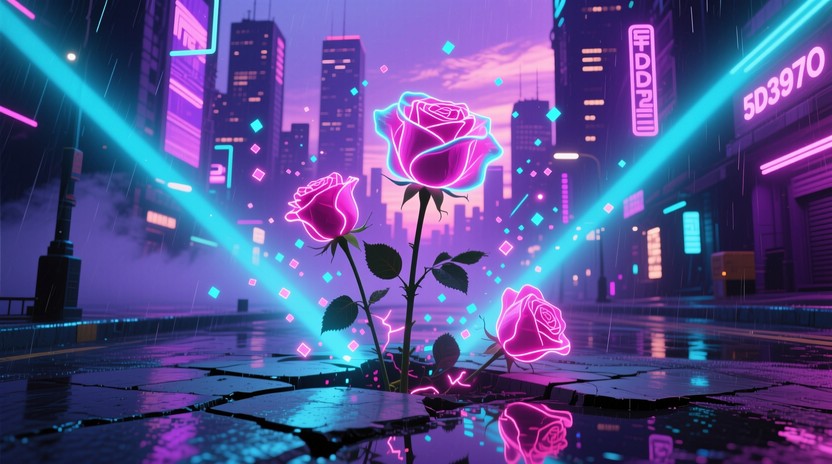 Free Neon Rose Dystopia Photo - Cyberpunk, Neon, Roses | Download at ...