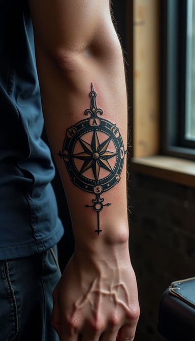 Nautical Compass Ink Free Blue Compass Ink Image - Compass, Tattoo, Nautical | Download at ...