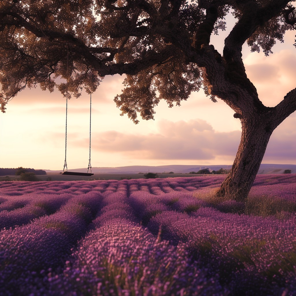 Free Lavender Field Sunset Image - Lavender, Sunset, Tree | Download at ...