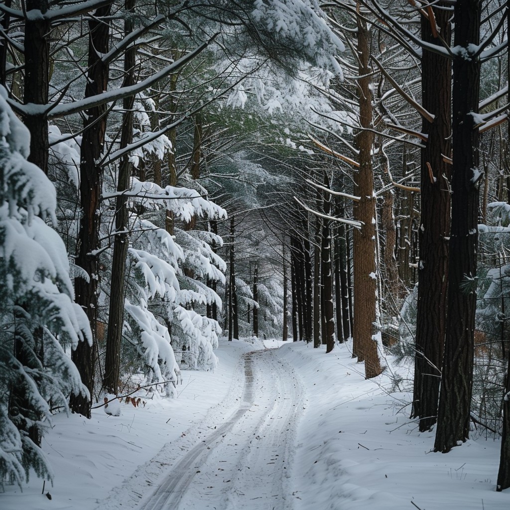 Snow Bpath Free Snowy Forest Path Image - Snow, Forest, Path | Download at StockCake