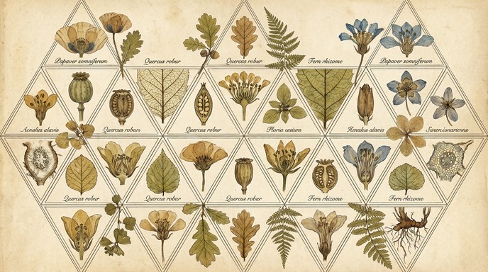 Free Botanical Geometric Display Image - Botanical, Illustration ...