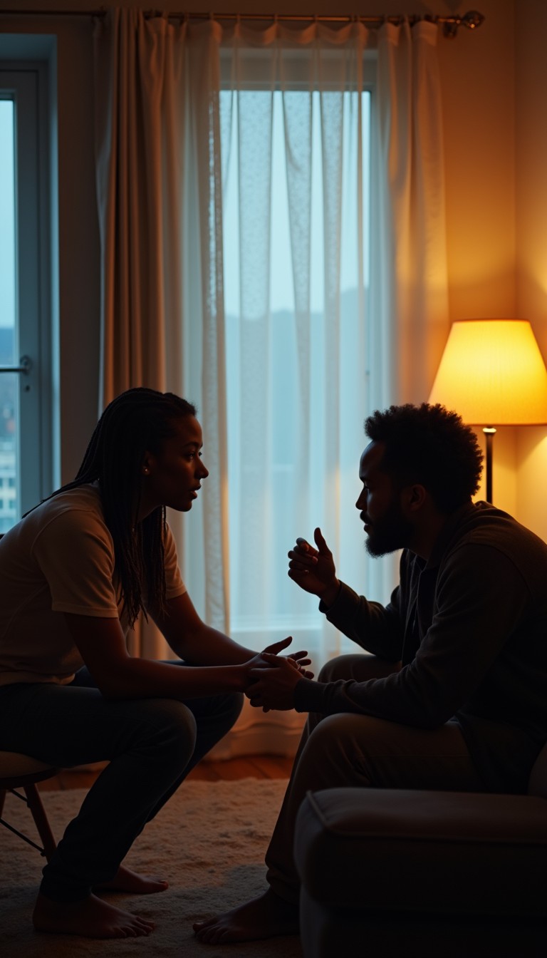 Free Intimate evening conversation Image - Silhouettes, Conversation ...