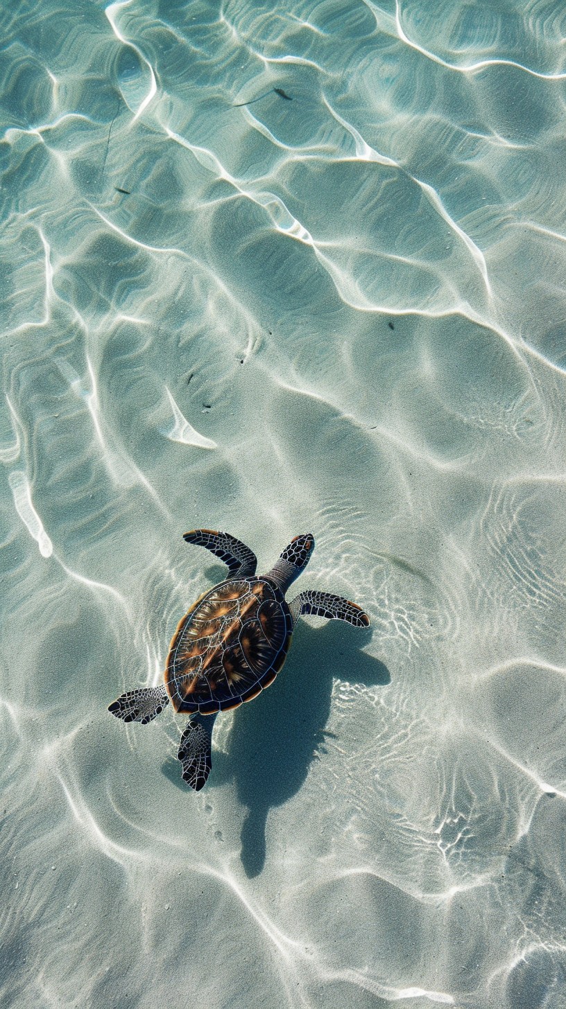 Free Turtle in Water Image - Turtle, Sea, Water | Download at StockCake