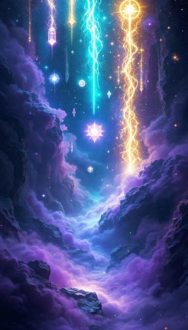 Free Celestial Light Passage Image - Mystical, Ethereal, Purple ...