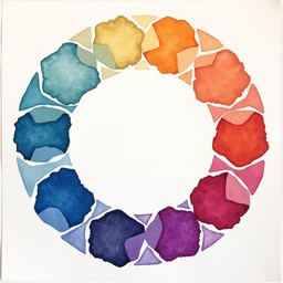 Download Geometric Color Wheel Image - Watercolor, Geometric, Triangles ...