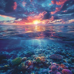 Free Coral Reef Sunset Image - Sunset, Ocean, Coral | Download at StockCake