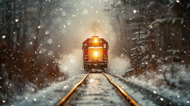 Free Snowy Train Journey Image - Train, Snow, Winter | Download at ...