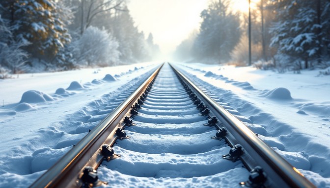 Free Snowy Railway Journey Image - Winter, Snow, Railway | Download at ...