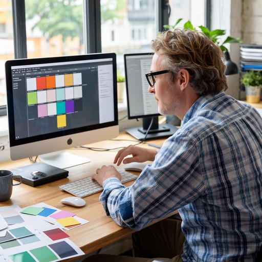 Free Digital Color Matching Image - Designer, Workspace, Colors ...