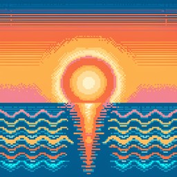 Free Pixel Ocean Sunrise Image - Pixel, Sunrise, Ocean | Download at ...