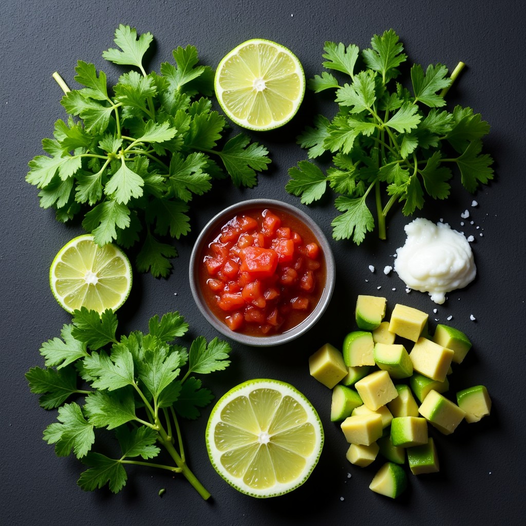 Free Fresh Taco Toppings Image - Cilantro, Lime, Avocado | Download at ...