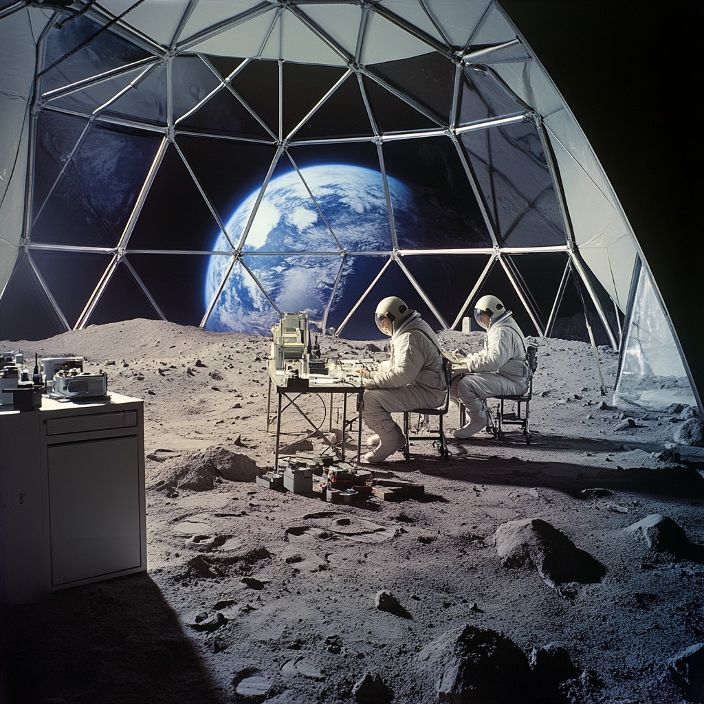 Free Lunar research station Image - Astronauts, Moon, Earth | Download ...