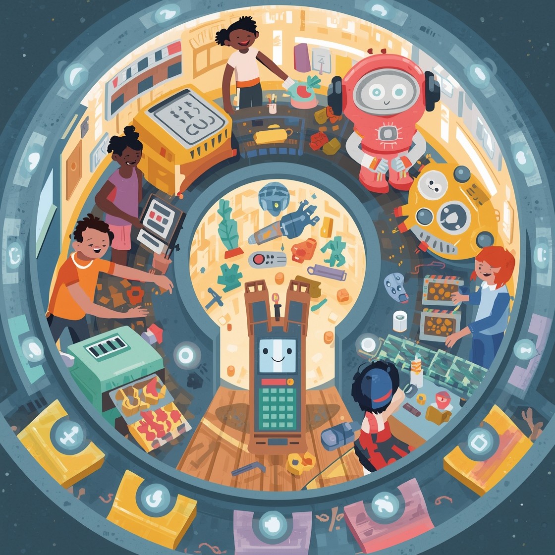 Free Smart Factory Friends Image - Children, Robots, Factory | Download ...