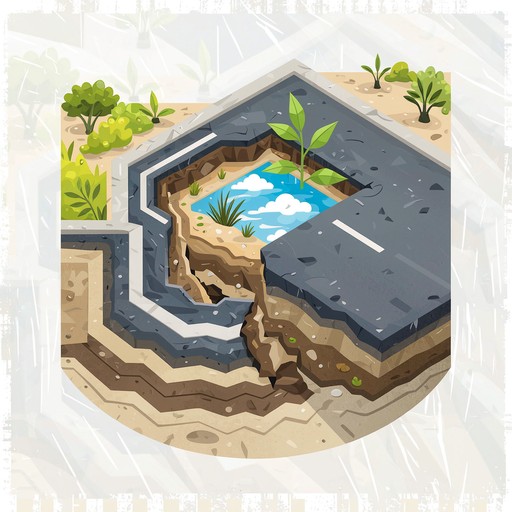 Potholes Vector Free Growth Through Decay Image - Pothole, Infrastructure, Resilience ...