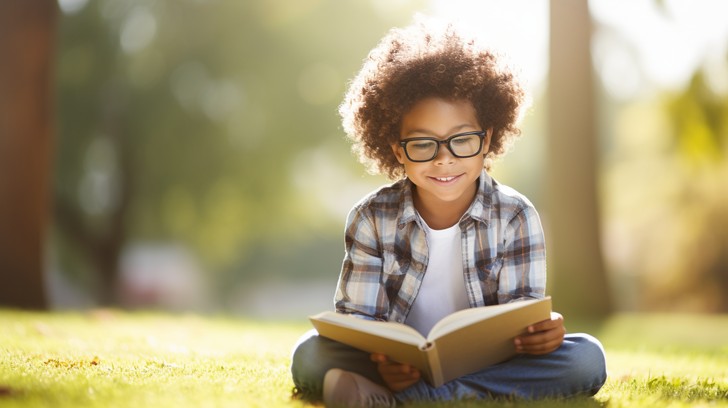 Free Joyful Reading Moment Image - Child, Reading, Nature | Download at ...