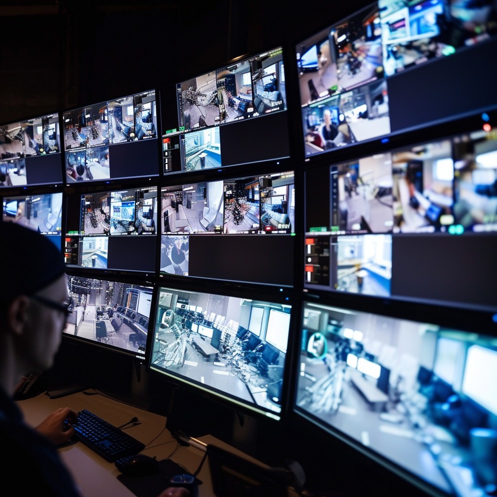 Surveillance Control Room Example Free Surveillance Control Room Image - Surveillance, Security, Monitors ...
