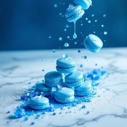 Floating Macaron Free Floating blue macarons Image - Macaron, Blue, Floating | Download ...