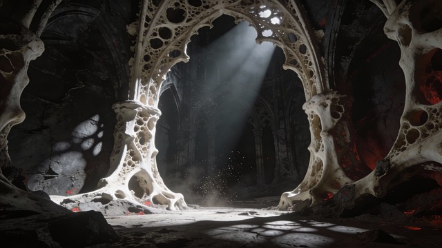 Disturbed Shadow Free Gothic Bone Architecture Image - Gothic, Sculpture, Bone ...
