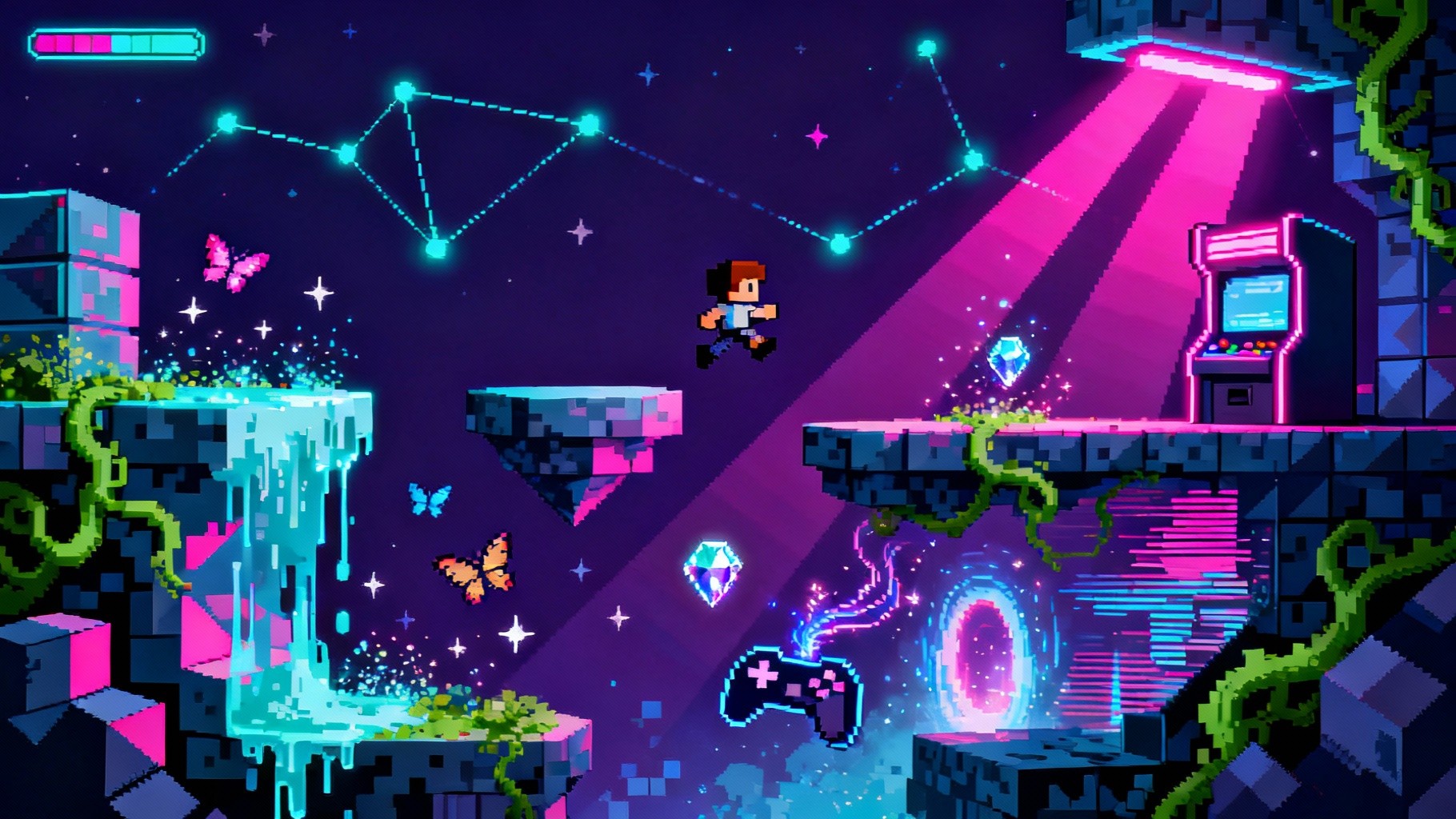 Free Pixelated Gaming Dreams Image - Pixel, Gaming, Surreal | Download ...