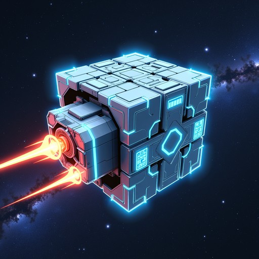 Free Cosmic Cube Cruiser Image - Spacecraft, Cubic, Futuristic ...