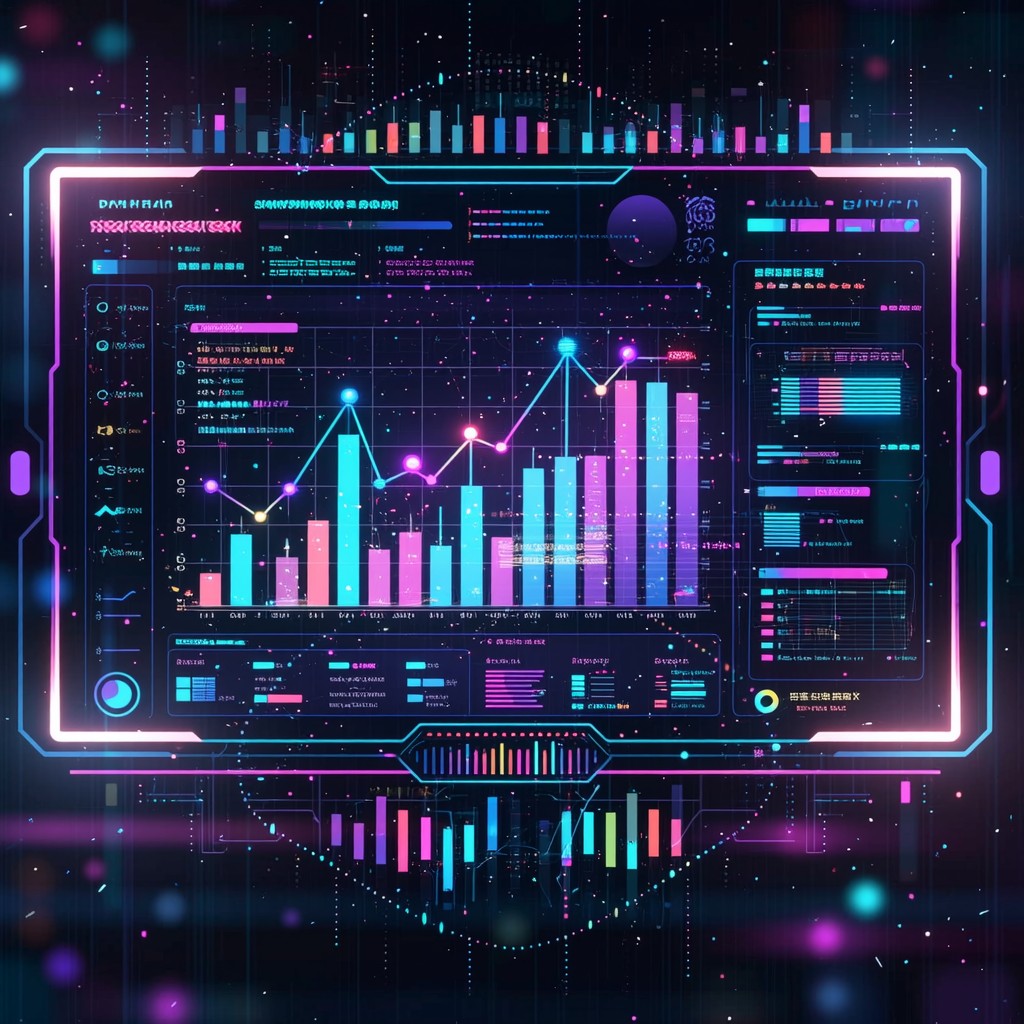 Free Neon Data Dashboard Image - Cyberpunk, Dashboard, Neon | Download ...