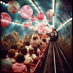 Free Balloon-Filled Train Ride Image - Train, Balloons, Child ...