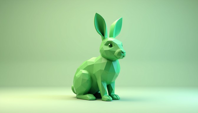 Free Geometric Green Guardian Image - Rabbit, Bunny, Green | Download ...
