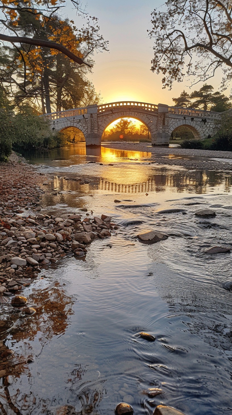 Free Sunset Bridge Reflection Image - Sunset, Bridge, Reflection ...