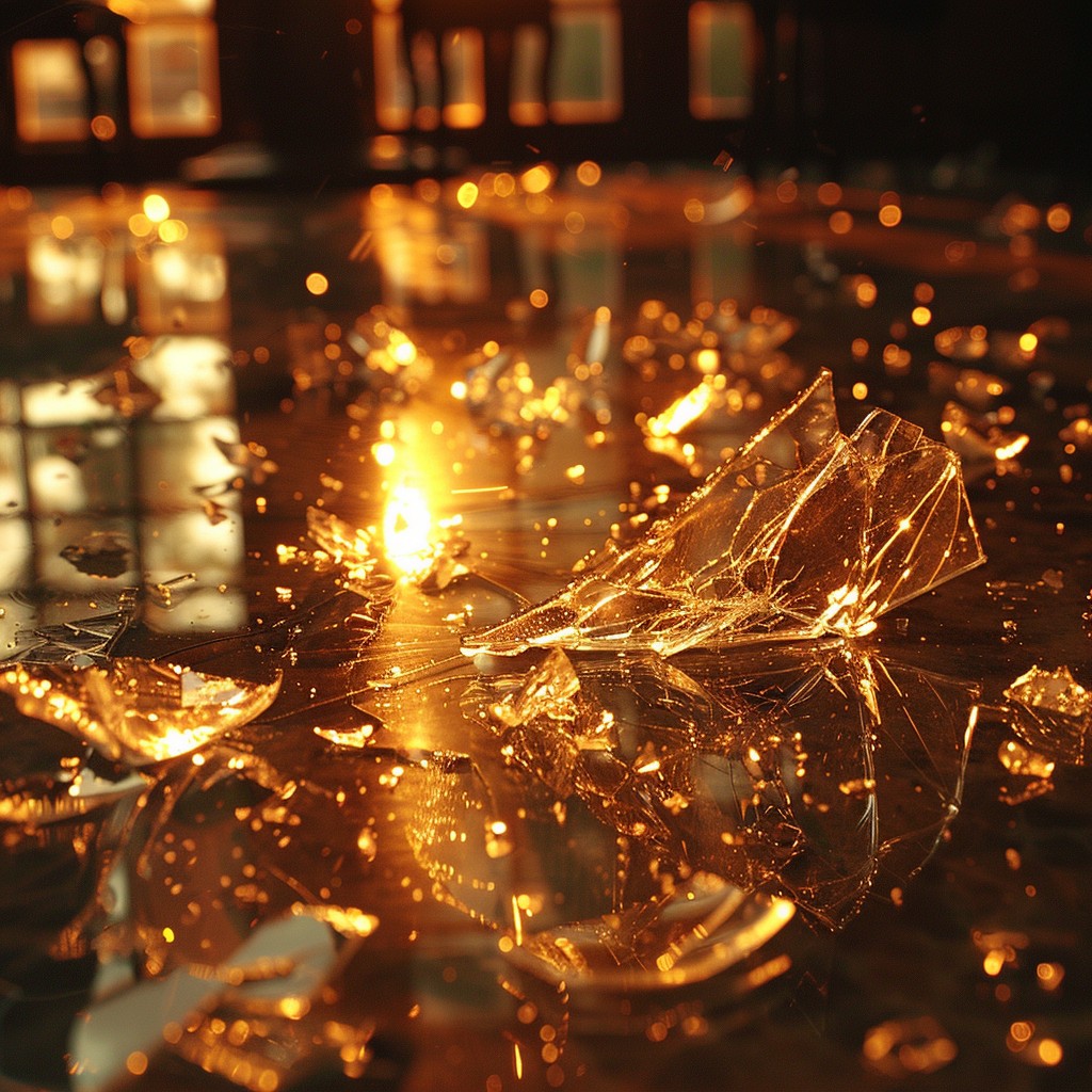 Sun Rays Fractured Free Sunlight on Shattered Image - Reflection, Sunlight, Shattered ...