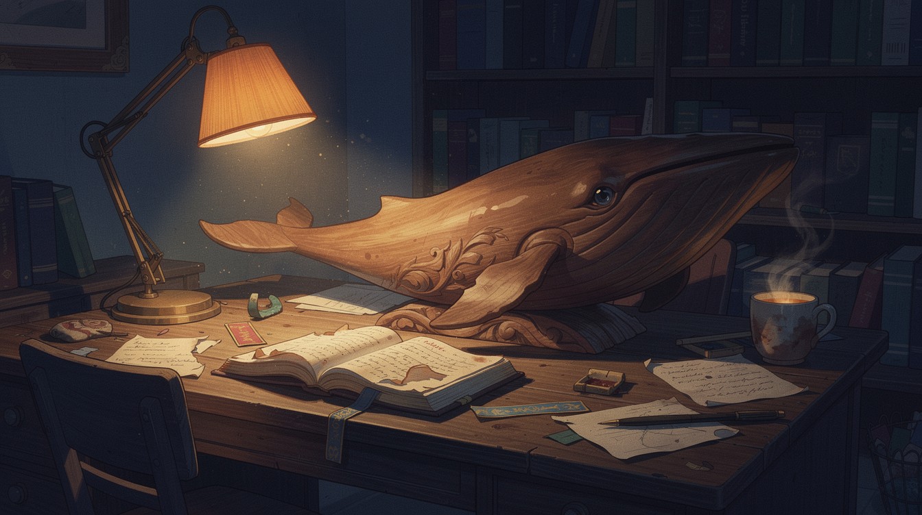 Free Midnight Reading Companion Image - Whale, Sculpture, Wooden ...