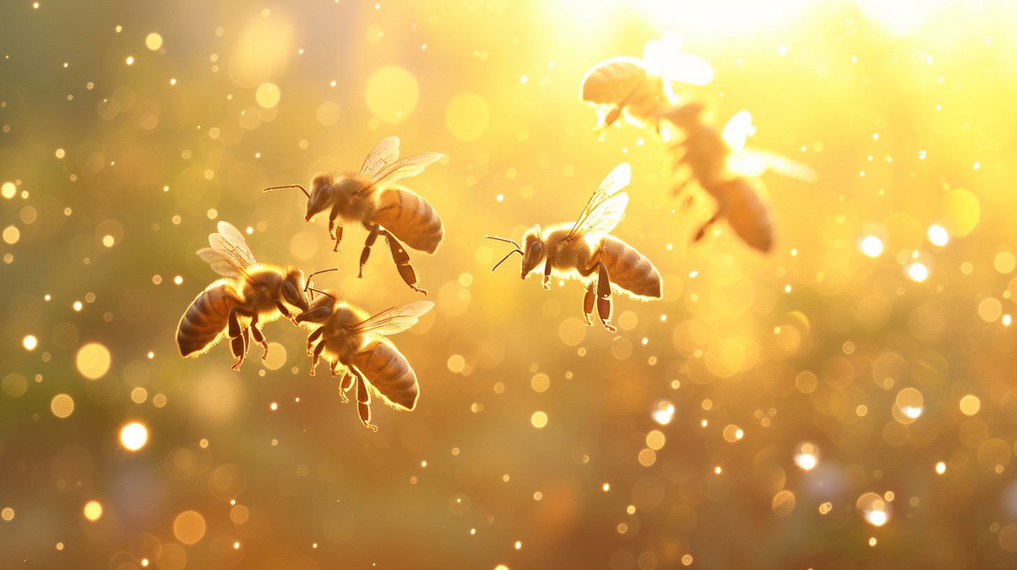 Free Bees in Flight Photo - Bees, Sunlight, Nature | Download at StockCake