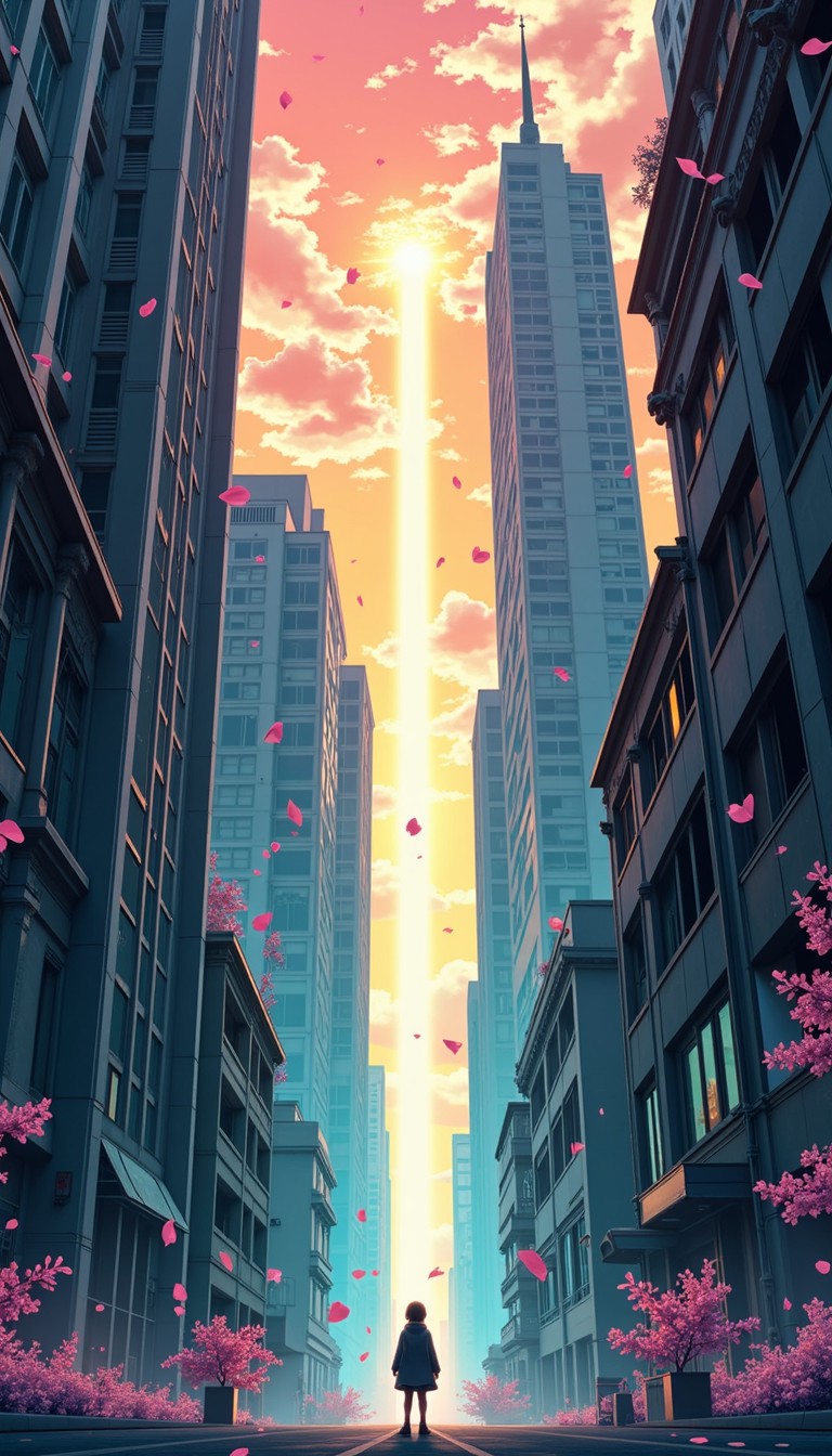 Free Towering City Dream Image - Cityscape, Skyscrapers, Sunset ...