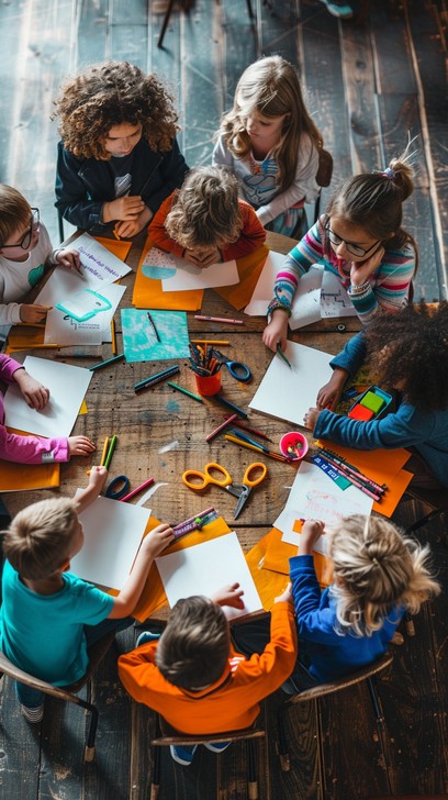 Free Kids Crafting Together Image - Children, Crafting, Creativity ...