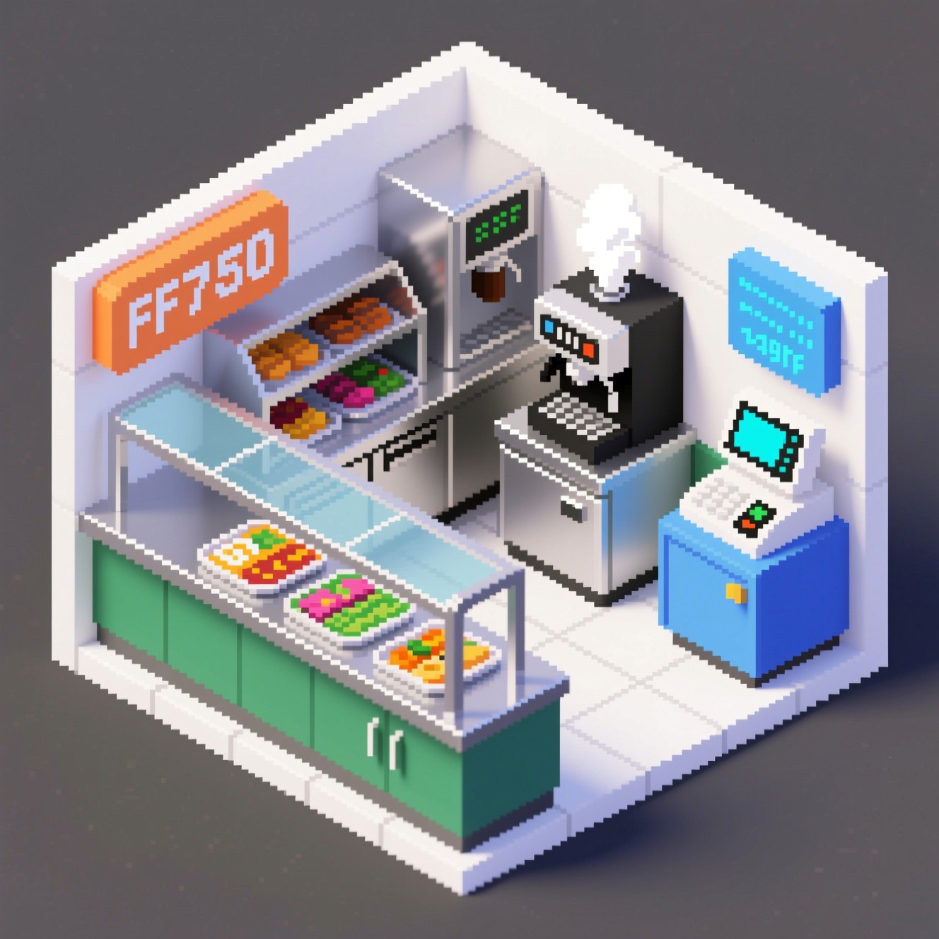Free Pixel Cafeteria Station Image - Cafeteria, Pixel, Isometric ...