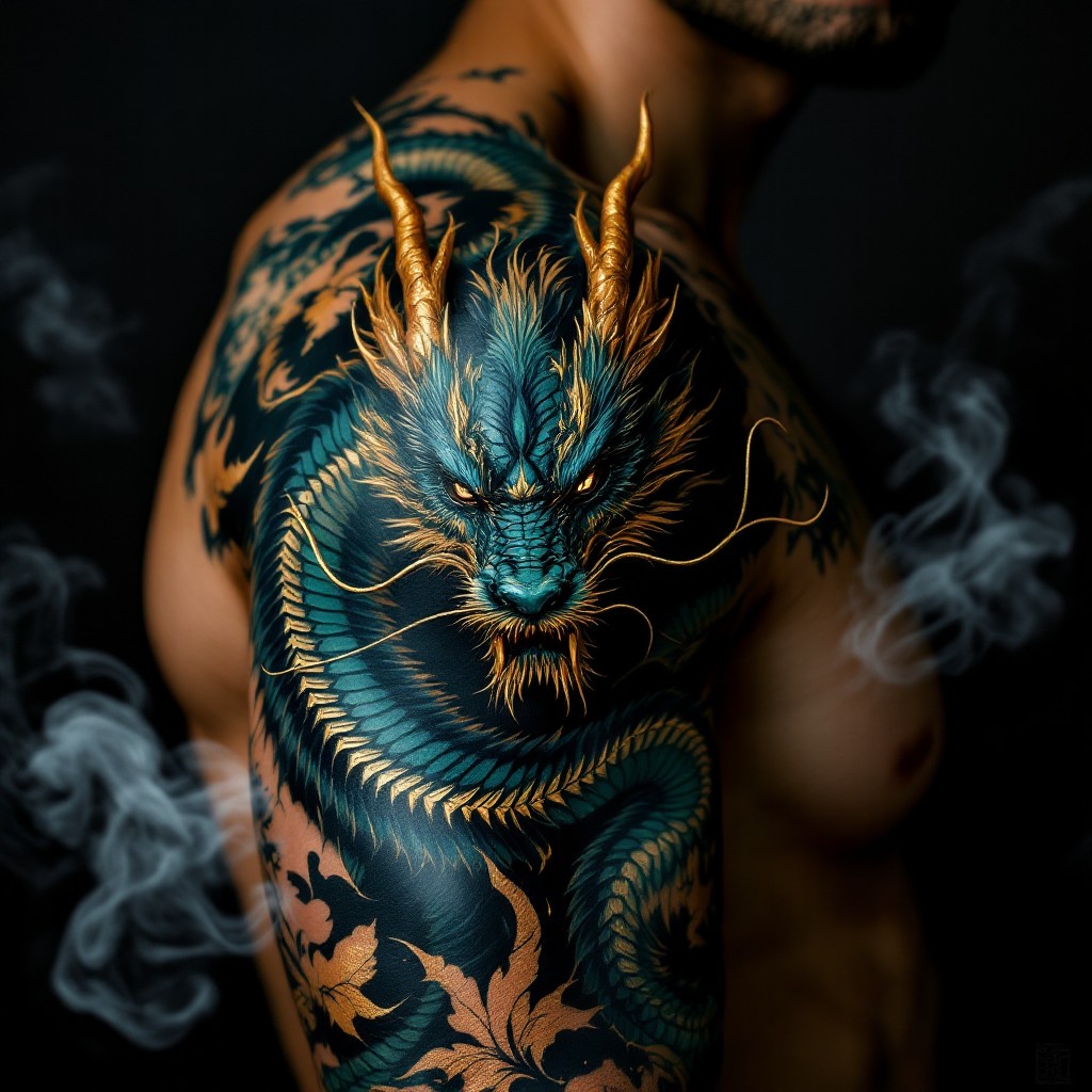 Free Dragon Tattoo Art Image - Dragon, Tattoo, Indigo | Download at ...