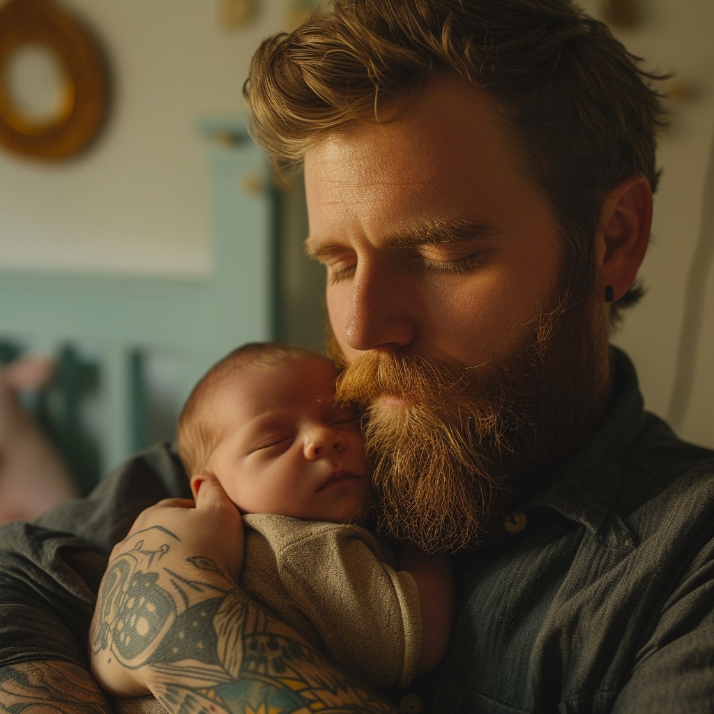 Free Father Embracing Baby Image | Download at StockCake