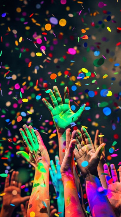 Free Colorful Hands Celebration Image - Colorful, Hands, Celebration ...