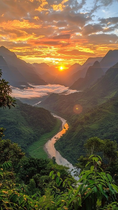 Free Sunset Mountain River Image - Sunset, Mountains, River | Download ...