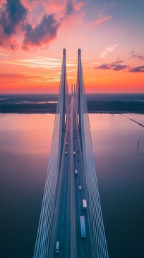 Free Sunset Bridge View Image - Sunset, Bridge, Reflection | Download ...