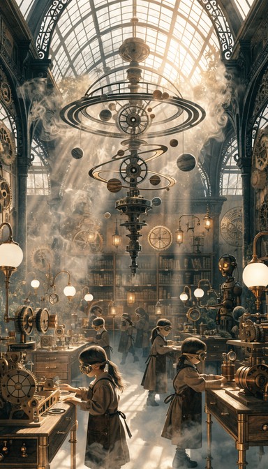 Free Steampunk Learning Wonder Image - Steampunk, Classroom, Children ...