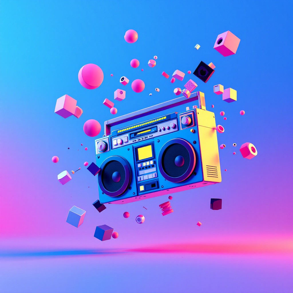 Free Retro Boombox Deconstructed Image - Boombox, Stereo, Radio ...