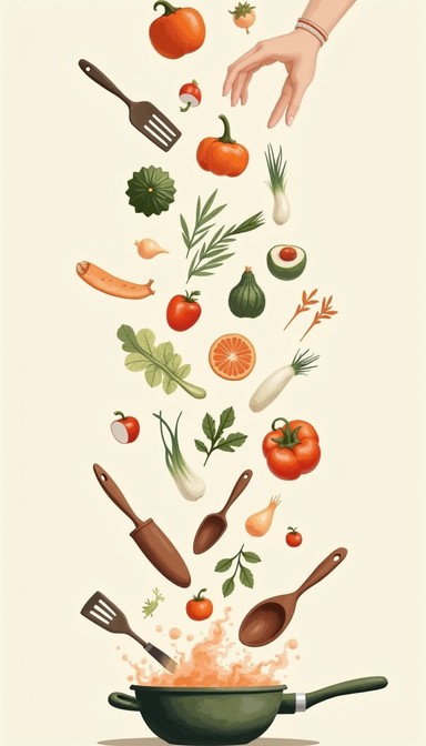 Simple Culinary Image Free Artistic Culinary Illustration Image - Art, Tomatoes, Basil ...