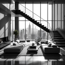Free Luxurious Urban Sanctuary Image - Penthouse, Minimal, Modern ...