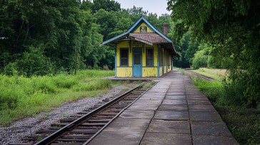 Small Rural Train Station Free Rural Train Station Image - Railroad, Station, Trees | Download at ...