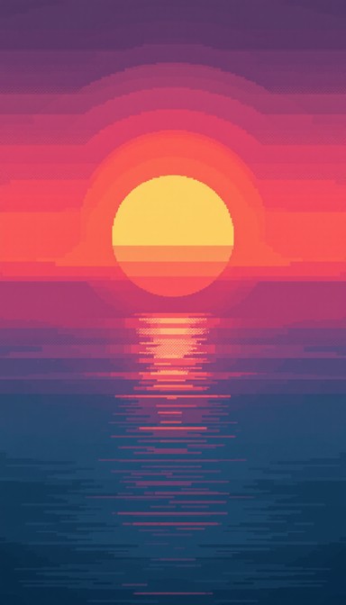 Free Sunset Ocean Serenity Image - Sunset, Ocean, Pixel | Download at ...